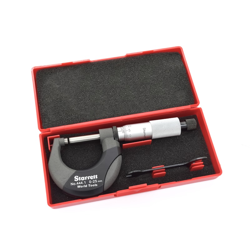 MICRÔMETRO UNIVERSAL 0 A 025 X 0,01MM ARCO ROBUSTO - 444.1MXRL-25