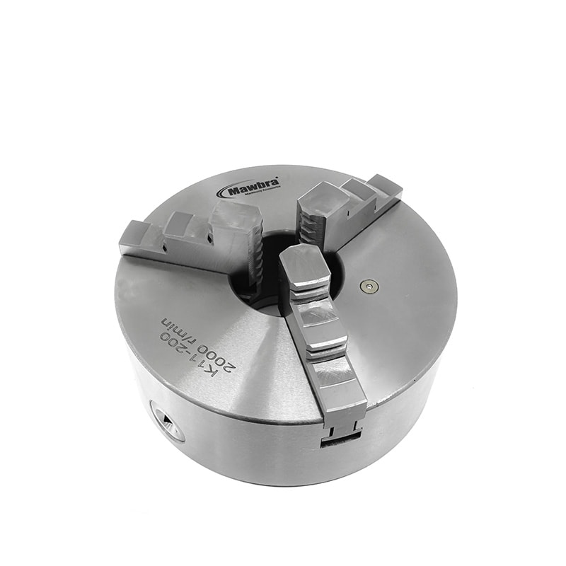 PLACA DE TORNO 3 CASTANHAS REVERSÍVEIS Ø 200MM COM FURAÇÃO