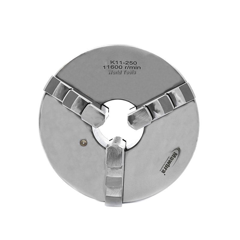 PLACA DE TORNO 3 CASTANHAS REVERSÍVEIS Ø 200MM COM FURAÇÃO