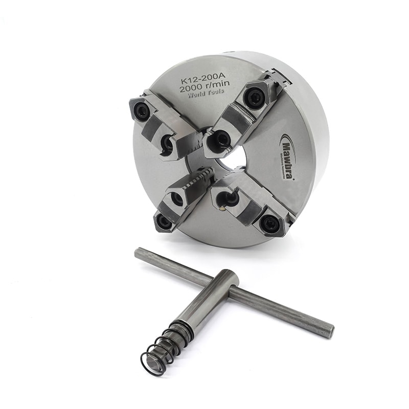 PLACA DE TORNO 3 CASTANHAS REVERSÍVEIS Ø 200MM COM FURAÇÃO