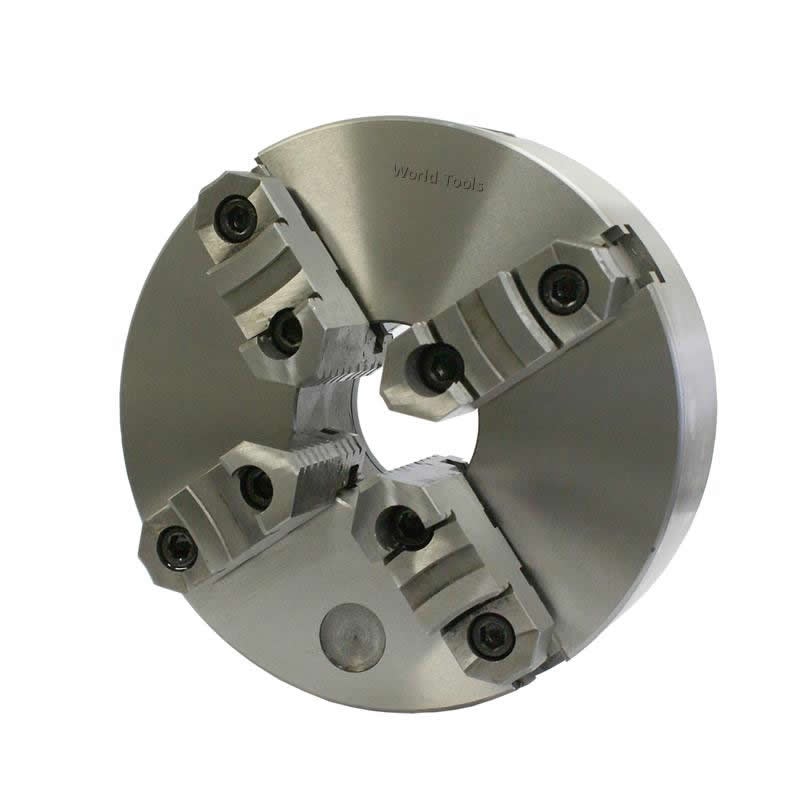 PLACA DE TORNO 3 CASTANHAS REVERSÍVEIS Ø 200MM COM FURAÇÃO