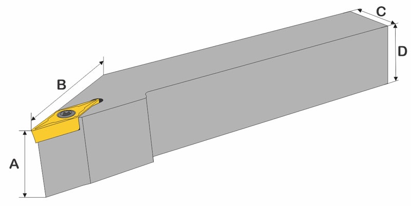SUPORTE EXTERNO DE TORNO SVJBR 2525 M16 PARA INSERTO VBMT 16 - DRY CUT