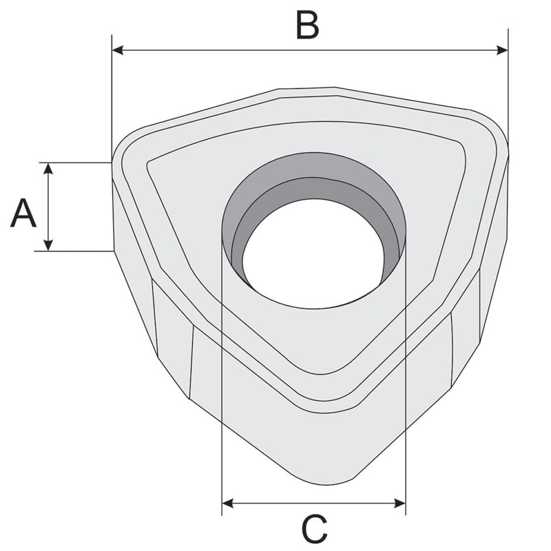 INSERTO PARA FRESAMENTO WNMX 060312 ZNN-MM MP1125 ALTO AVANÇO - SANSUI