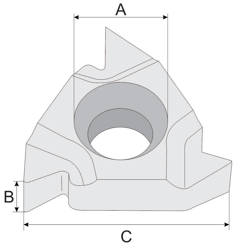 INSERTO PARA ROSCA INTERNA 60 GRAUS - 11IRA60 RI1125 - SANSUI